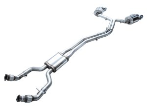 Audi S7 Performance Exhaust - AWE Tuning - Touring Edition, Cat Back - Chrome Silver - `19-`23